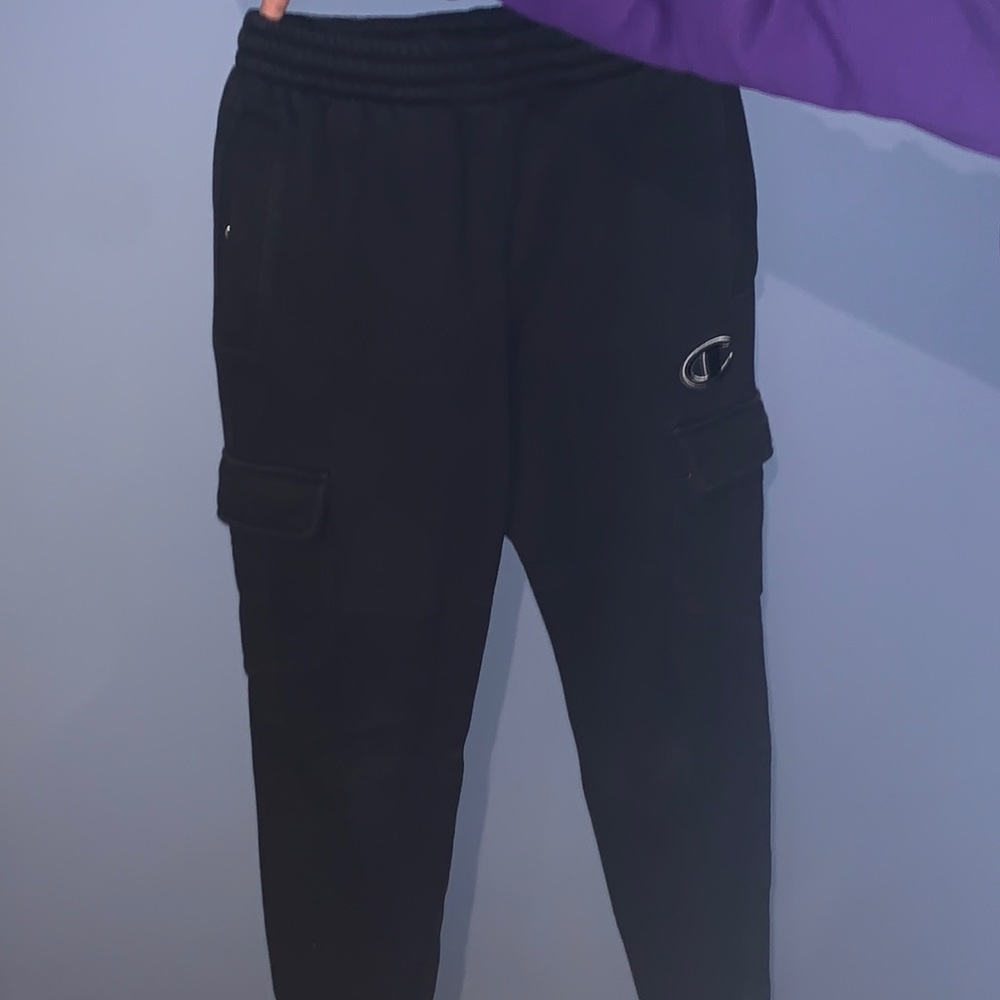 Champion Black Cargo Sweat Pants